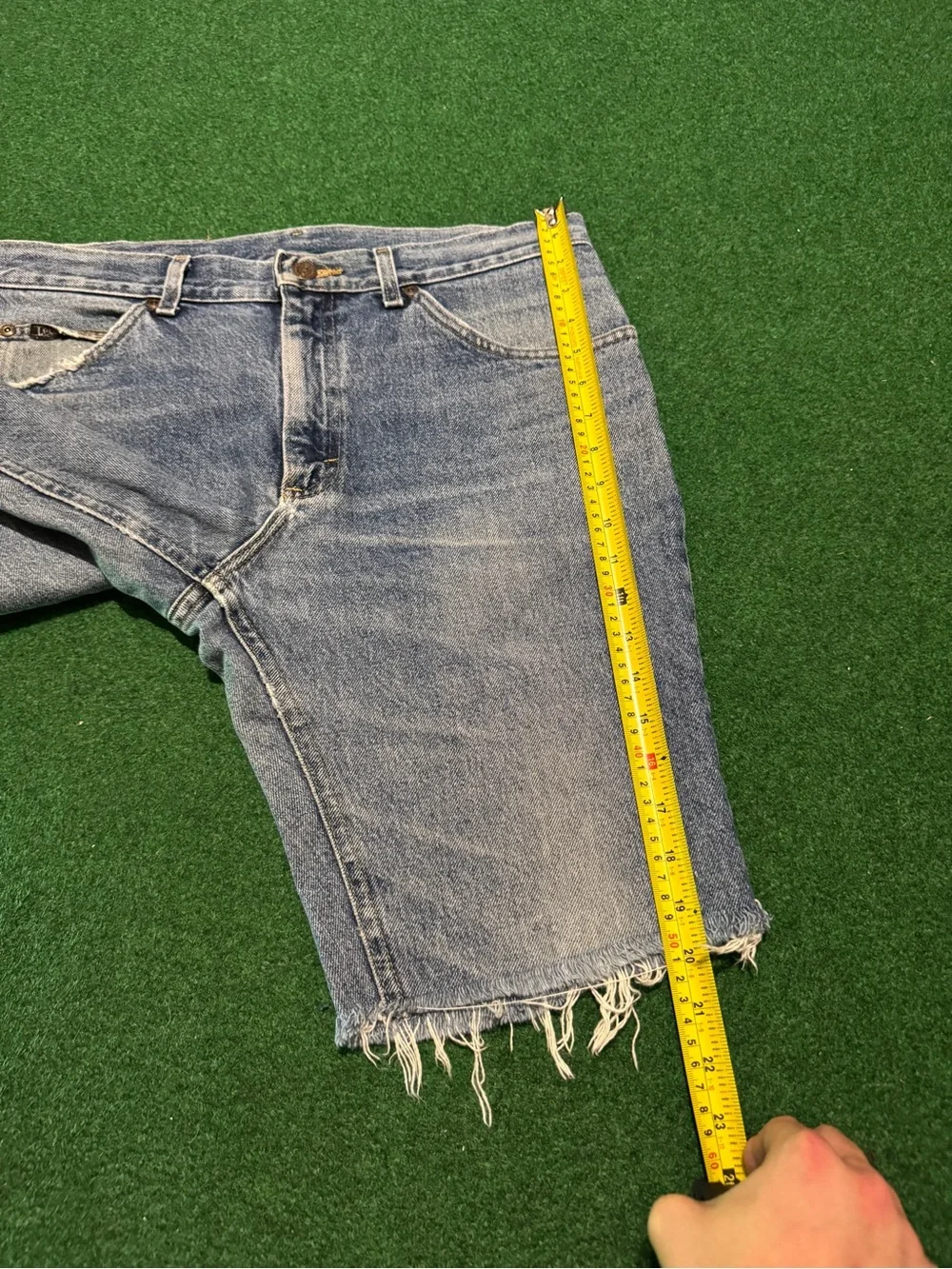 Lee Vintage Denim Shorts Cutoff 34 80s 90s Grunge 10” Distressed Jorts